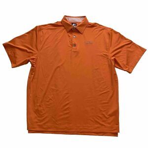 Footjoy Golf Polo Shirt Orange Old Mill Golf Course Logo Shirt Men's XL